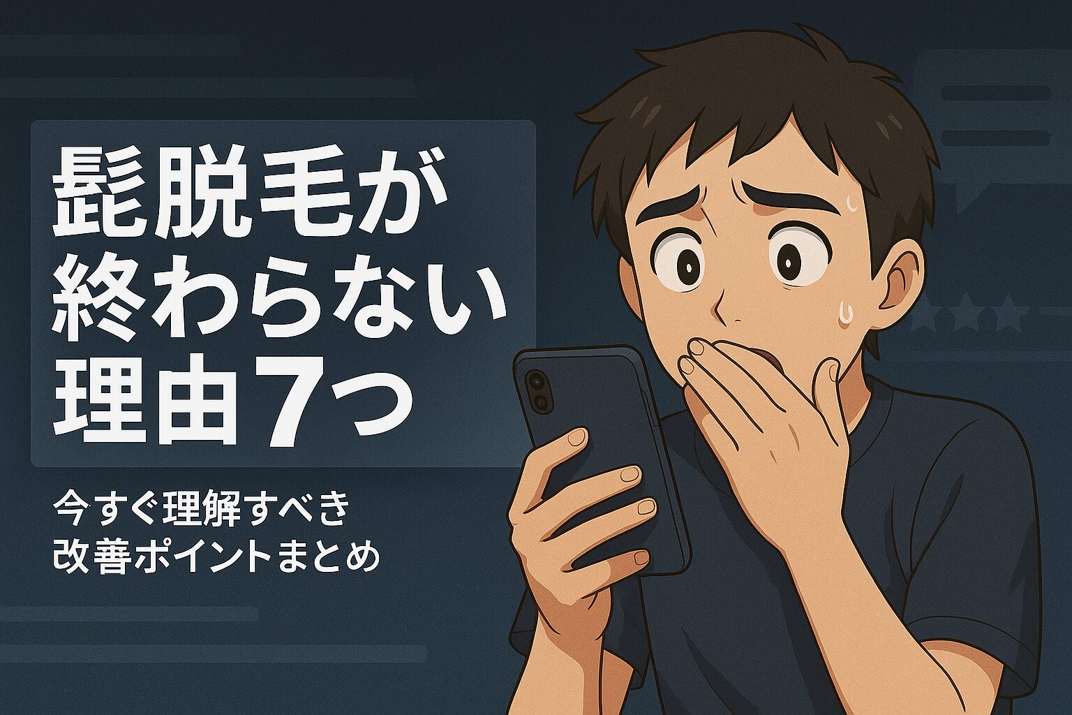 【髭脱毛が終わらない人へ】原因7つと乗り換え判断の完全ガイド