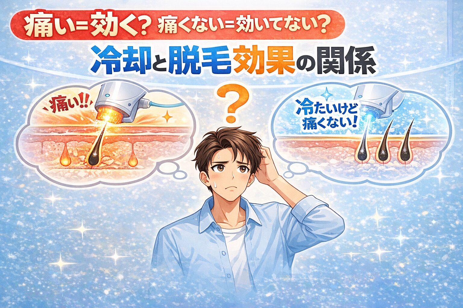 「痛い＝効く」「痛くない＝効いていない」は本当？脱毛の冷却と効果の関係