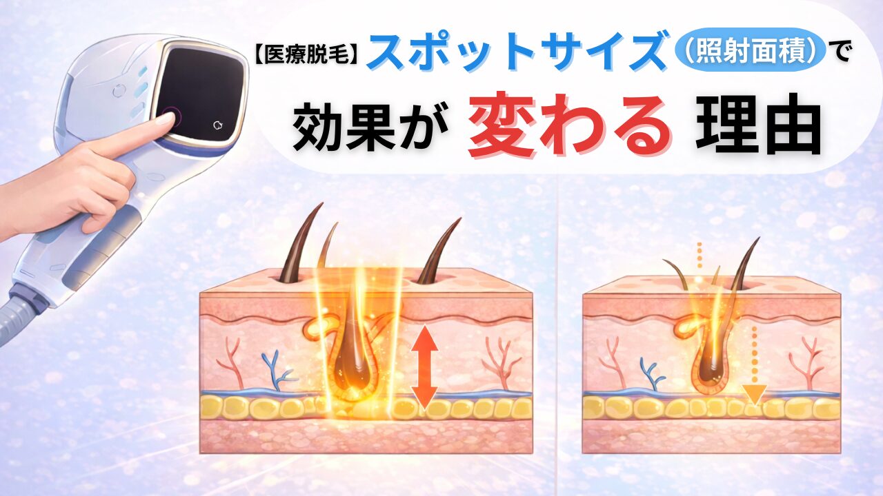 【医療脱毛】スポットサイズ（照射面積）で効果が変わる理由