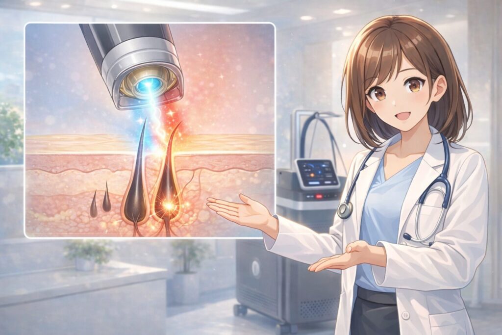 スプレンダーXの2つのレーザー（アレキサンドライトとヤグ）の仕組み