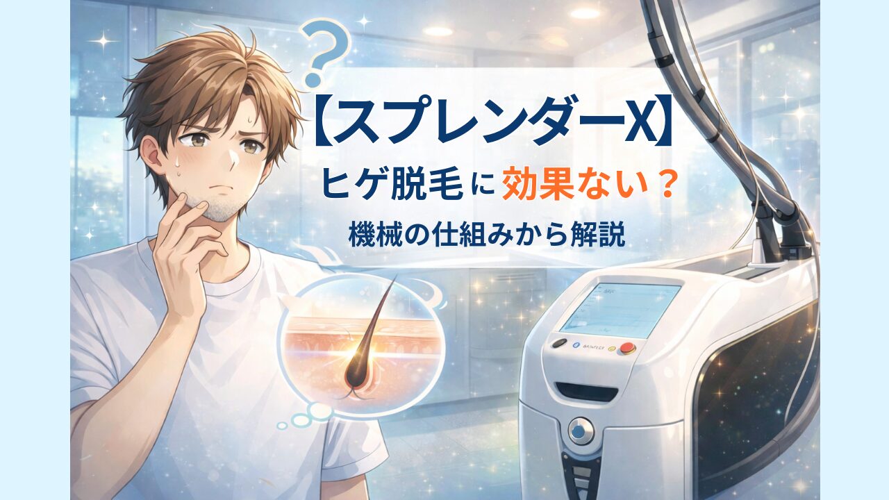 【スプレンダーX】ヒゲ脱毛に効果ない？機械の仕組みから解説